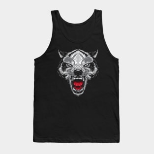 Angry Wolf Face Tank Top